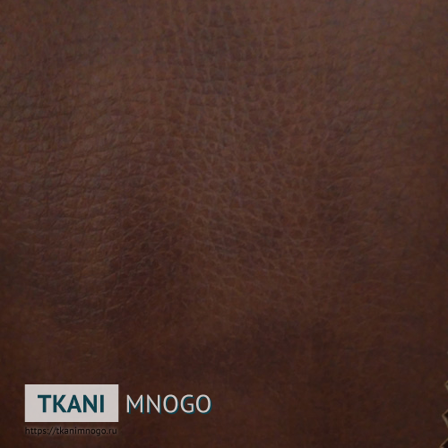 Фото ткани 64 Кожа искусственная крупным планом, цвет коричневый, рисунок однотонный, производитель Китай