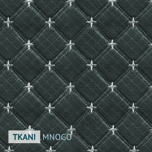 Фото ткани велюра “1915-81D” (ромб зеленый)