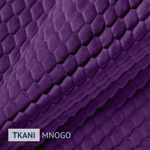 Фото внешнего вида велюра “AY1-42A” (ромб фиолетовый)