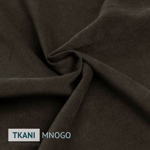 Фото внешнего вида велюра “cf005-19” (однотонный коричневый)