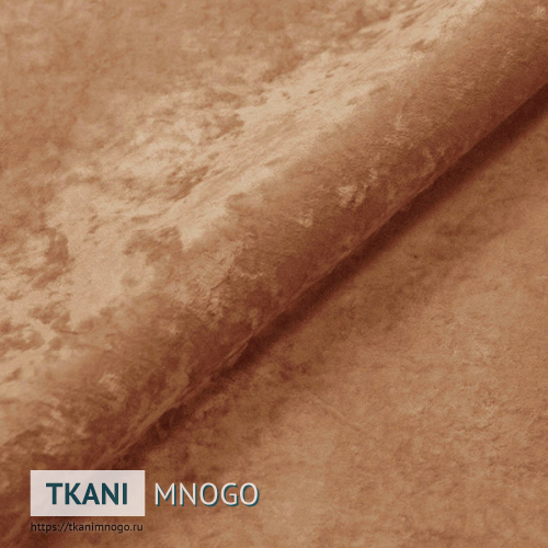 Фото ткани велюра “10” (однотонный оранжевый)